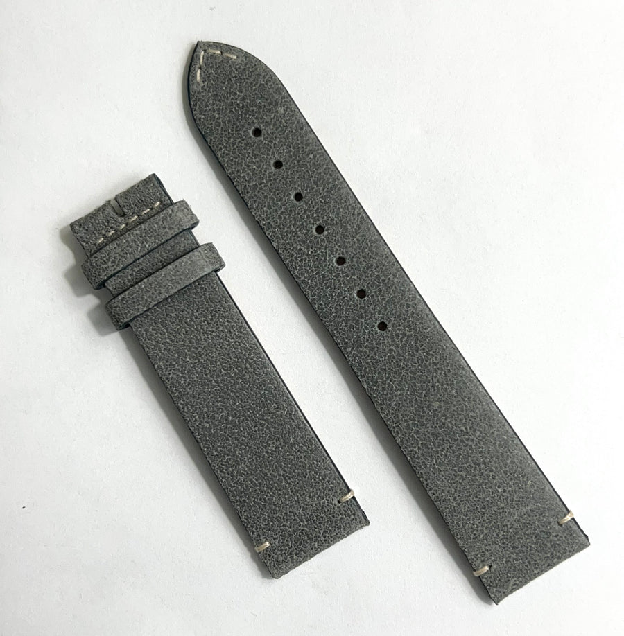 Longines 20mm Gray / Grey Leather Band Strap - WATCHBAND EXPERT