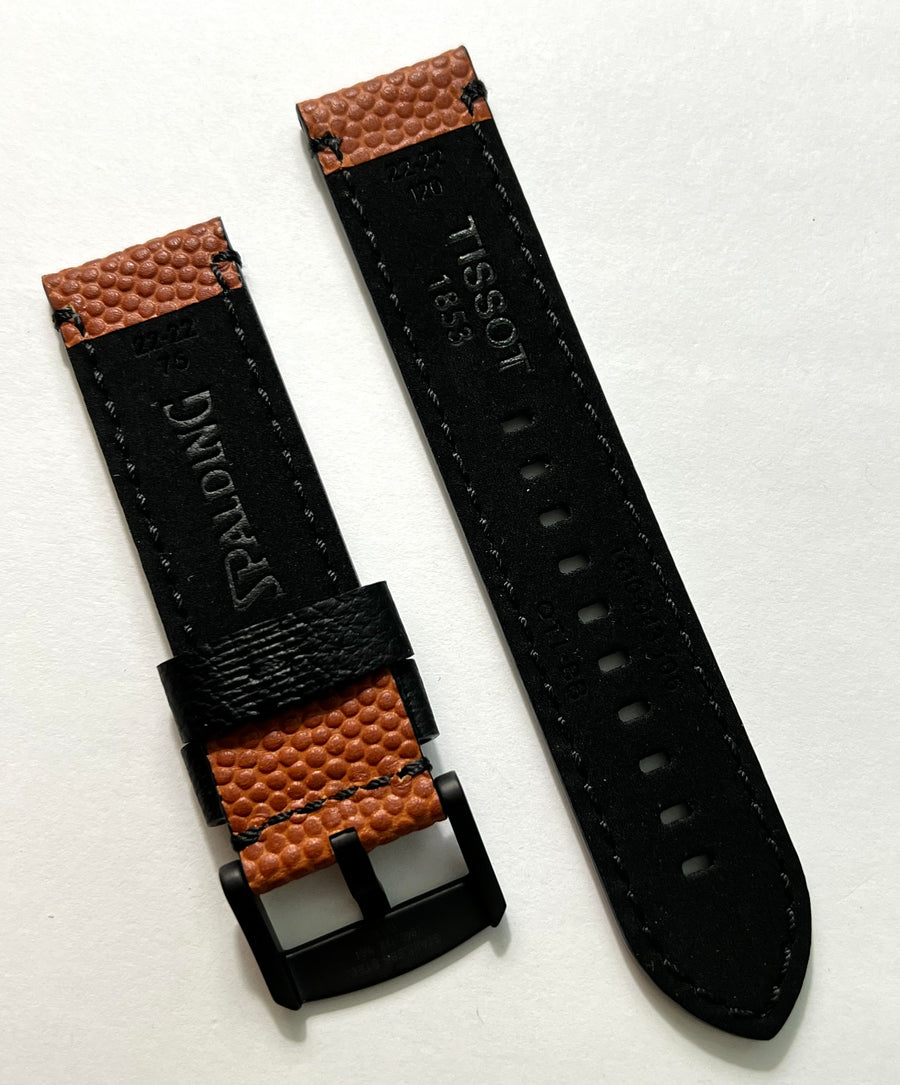 Tissot Strap 22mm Orange Leather Watch Band - WATCHBAND EXPERT