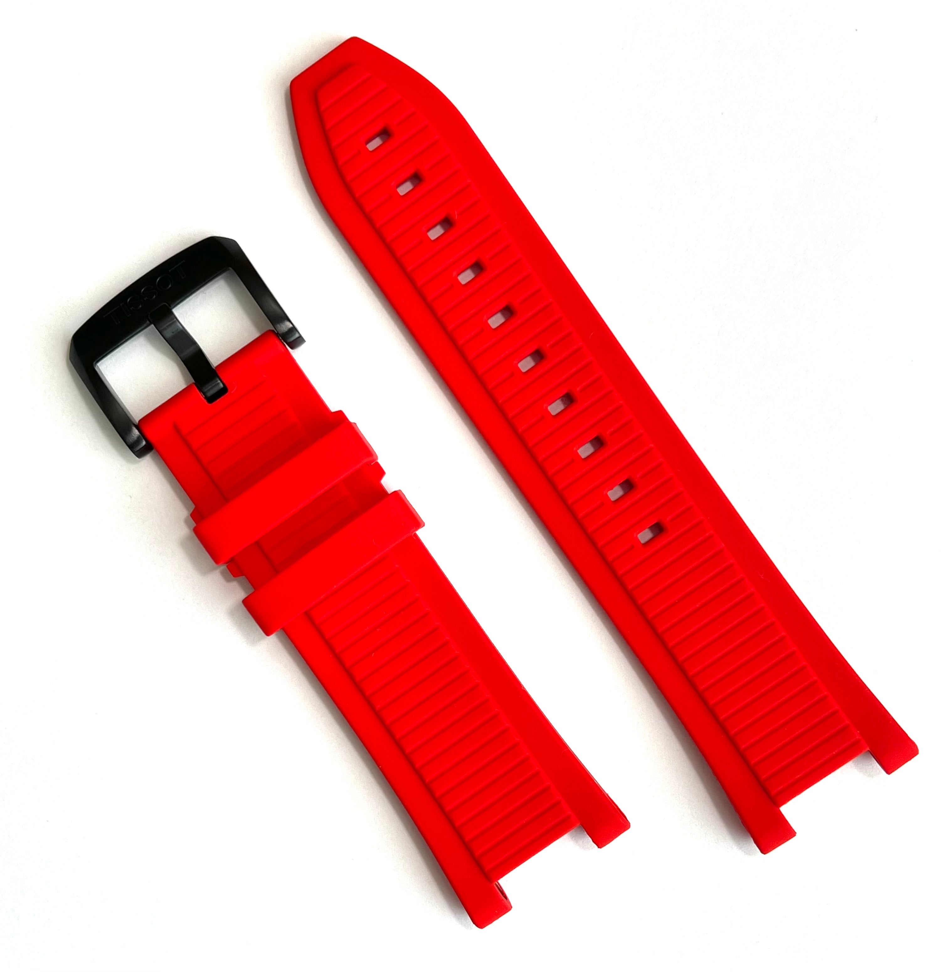 Tissot T Race T141417B T141417A RED Rubber Watch Band W.B.E