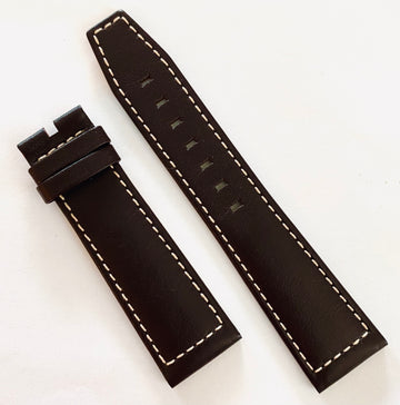 Longines 22mm Brown Leather Watch Band Strap - WATCHBAND EXPERT