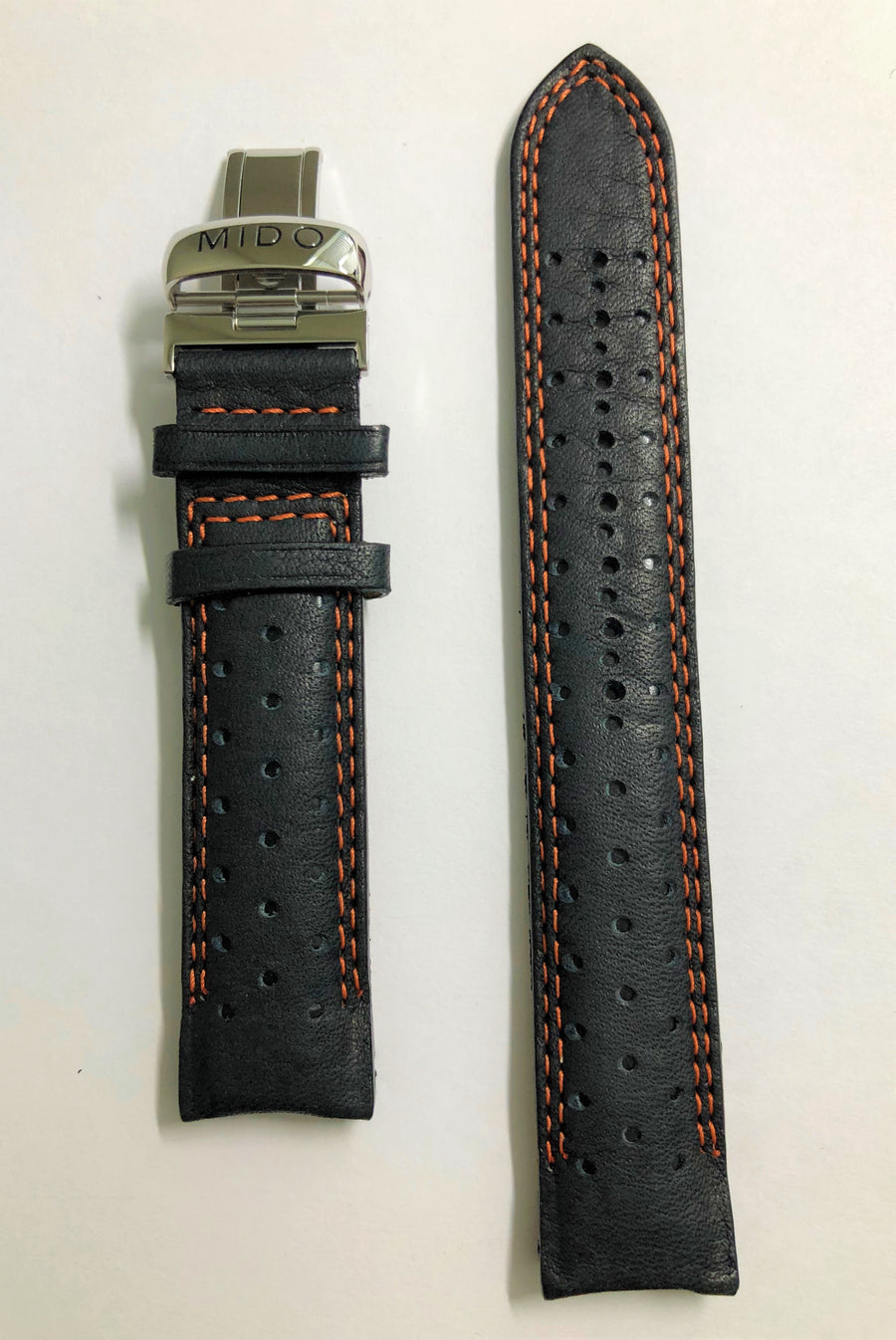 MIDO Ocean Star Model 4730 Black Leather Watch Band - WATCHBAND EXPERT