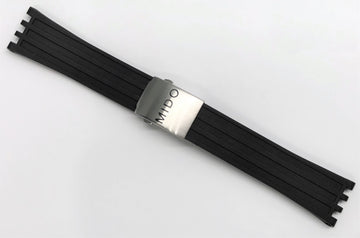 MIDO All Dial M006615A Black Rubber Watch Band - WATCHBAND EXPERT