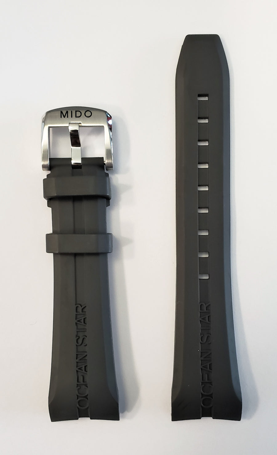MIDO Ocean Star M011417A / M011430A Black Rubber Watch Band - WATCHBAND EXPERT
