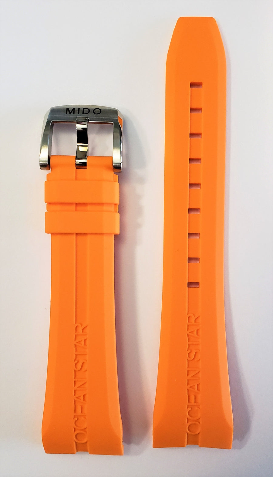 MIDO Ocean Star M011417A / M011430A Orange Rubber Watch Band - WATCHBAND EXPERT