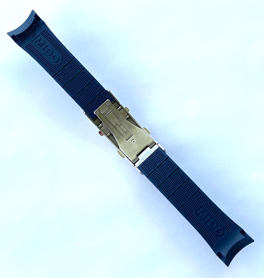 MIDO Ocean Star M026430A Blue Rubber Watch Band Strap - WATCHBAND EXPERT