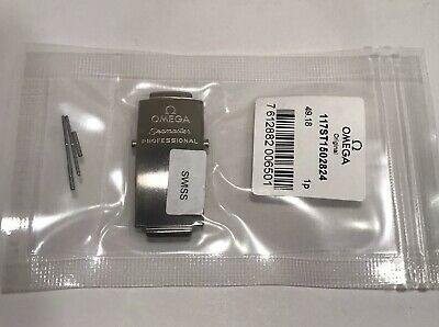 Omega Seamaster 18mm 1502/824 Steel Deployment Buckle Clasp - WATCHBAND EXPERT