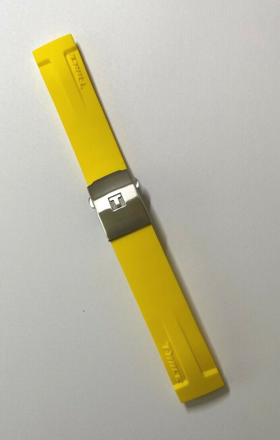Tissot T-Race Men's Yellow Rubber 21mm Strap Band for back-case