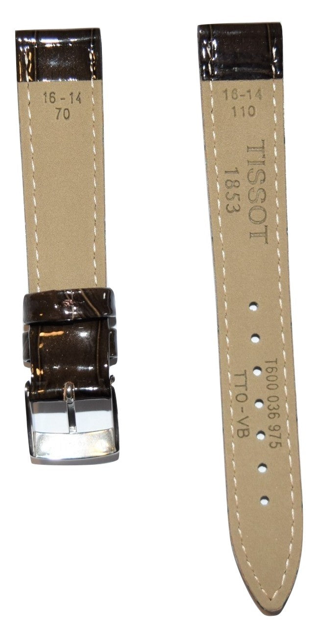 Tissot PR 100 Brown Patent Leather Strap