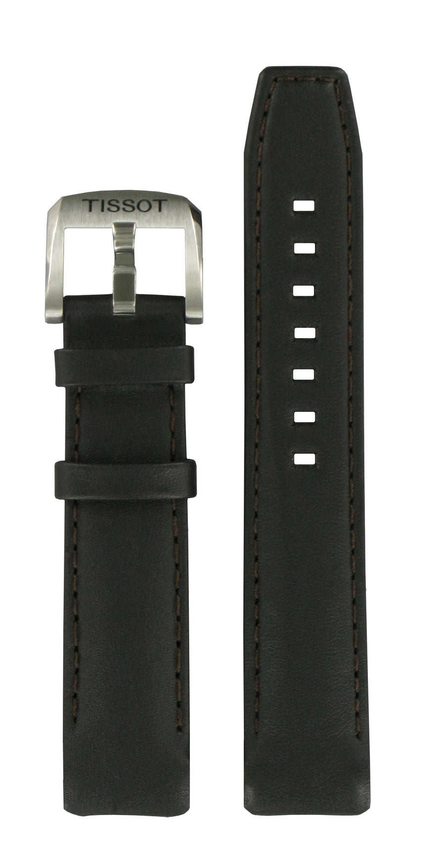 Tissot T-Touch Women's Brown Leather Watch Band Strap - WATCHBAND EXPERT