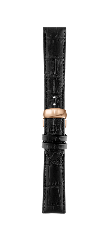 Tissot T063428A 20mm Black Leather Watch Band - WATCHBAND EXPERT