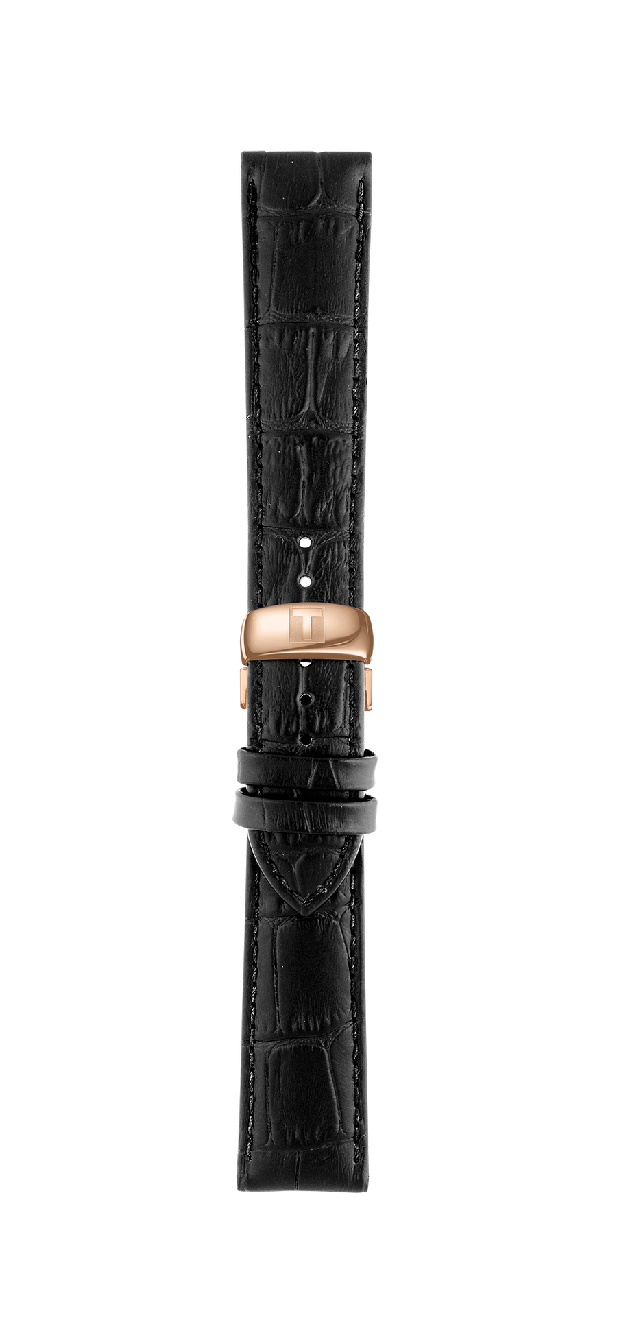 Tissot T063428A 20mm Black Leather Watch Band W.B.E