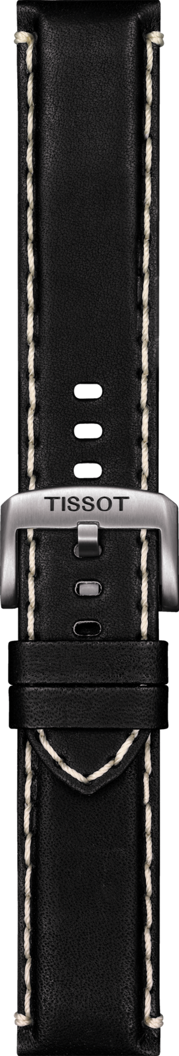 Tissot Super Sport 22mm Black Leather Band Strap - WATCHBAND EXPERT