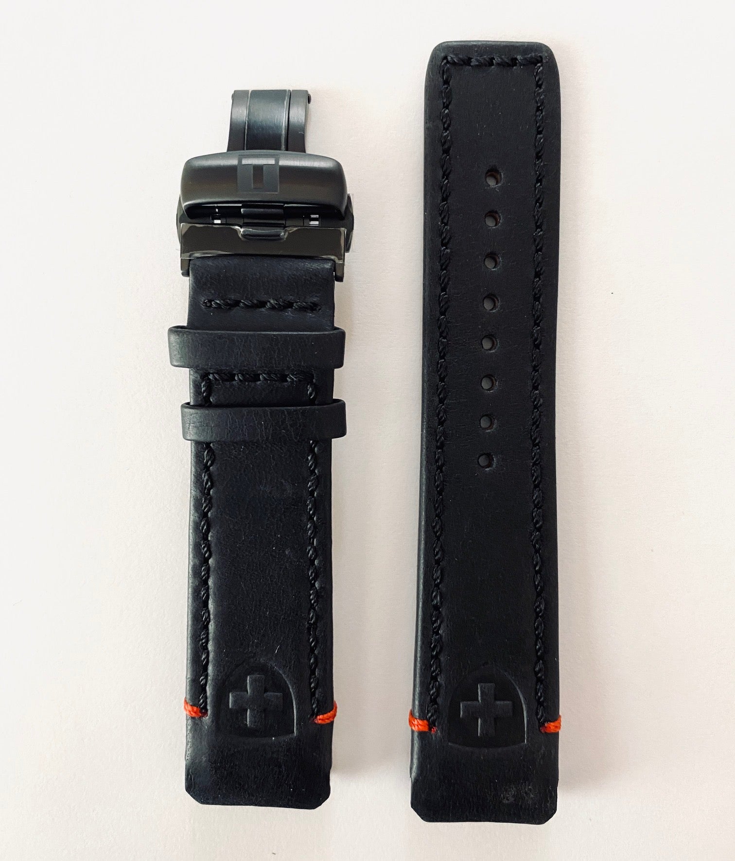 Tissot T091420A T-Touch Expert SOLAR Black Leather Watch Strap