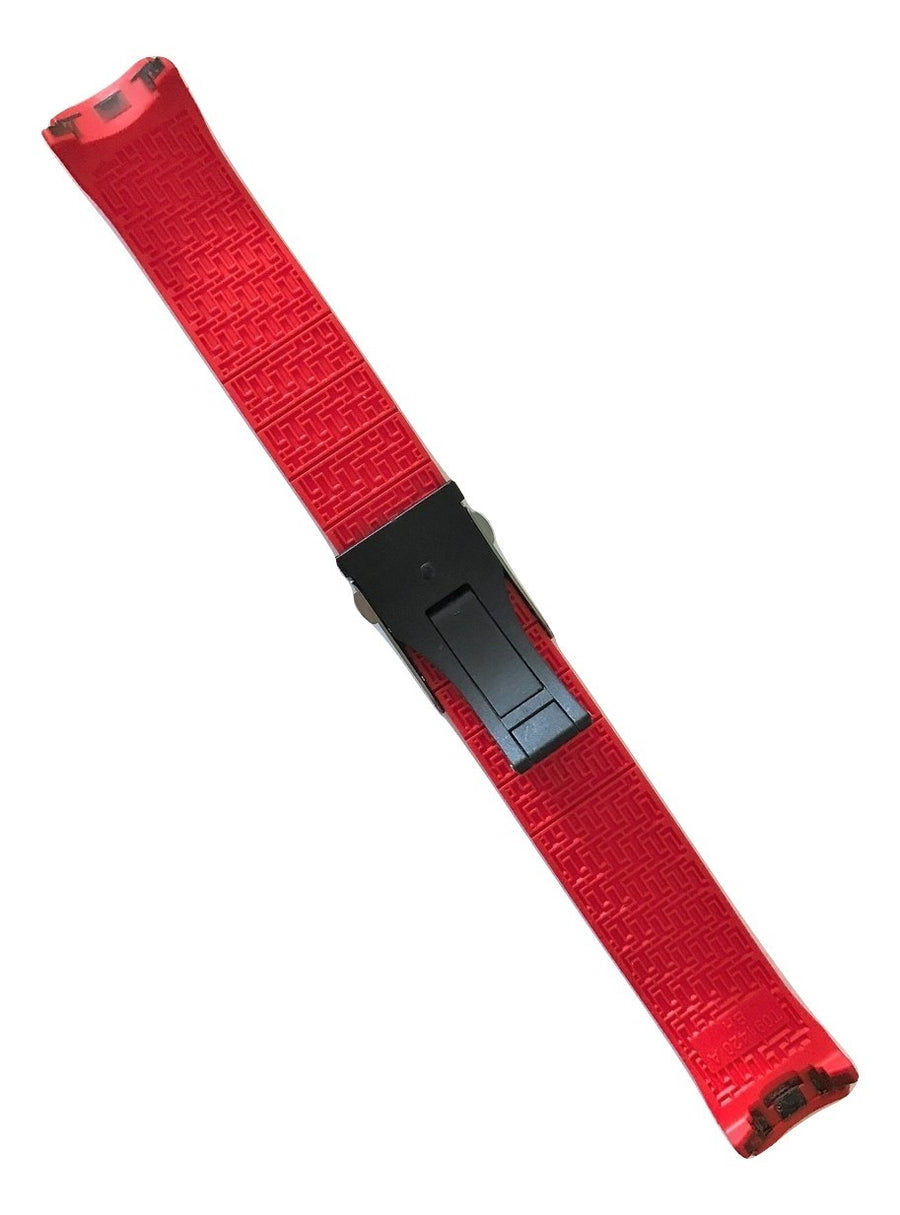 Tissot T-Touch Expert SOLAR T091420A Red Rubber Band Strap w/ Buckle - WATCHBAND EXPERT