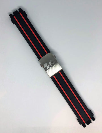 Tissot T-Race MotoGP T092417A Black / Red Rubber Watch Band - WATCHBAND EXPERT