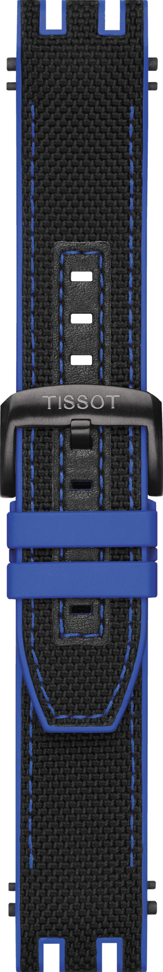 Tissot T Race Model T115417 Black Blue Rubber Watch Band W.B.E