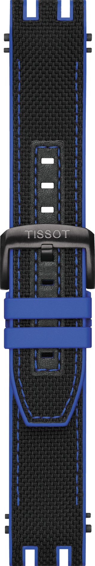 Tissot T-Race Model # T115417 Black / Blue Rubber Watch Band - WATCHBAND EXPERT
