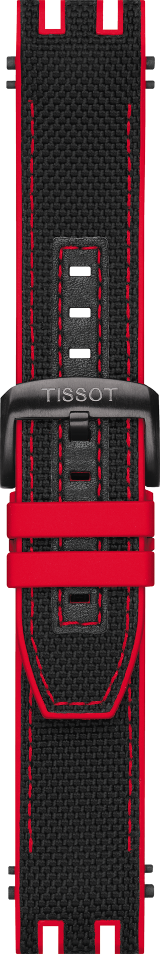 Tissot T-Race T115417 Black / Red Rubber Watch Band Strap - WATCHBAND EXPERT