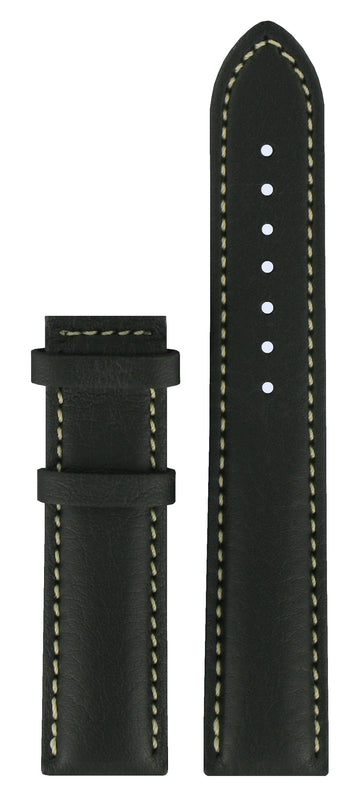 Tissot PRC 200 T014410A / T014421A Black Leather Watch Band - WATCHBAND EXPERT