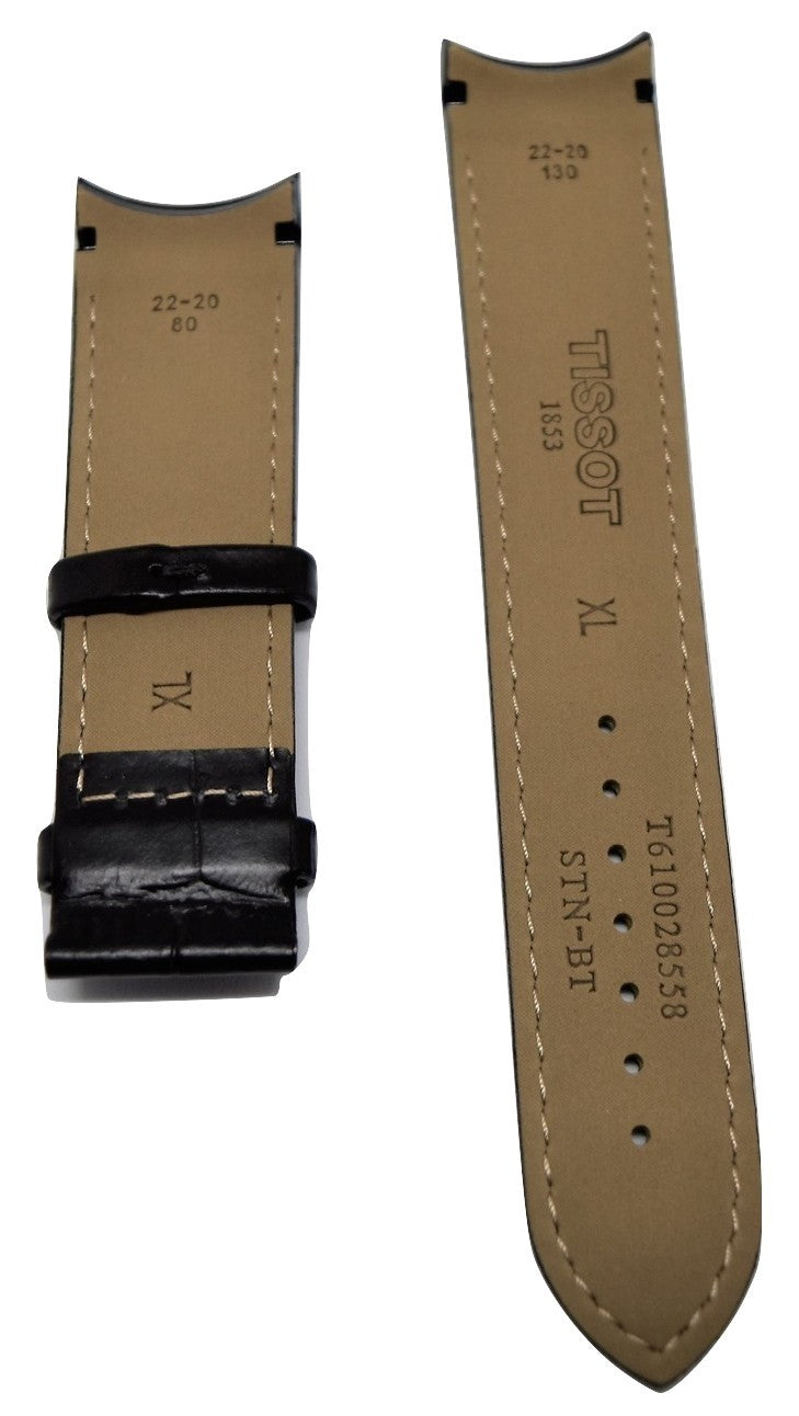 Tissot Couturier 22mm T035410A Black Leather Watch Band - WATCHBAND EXPERT