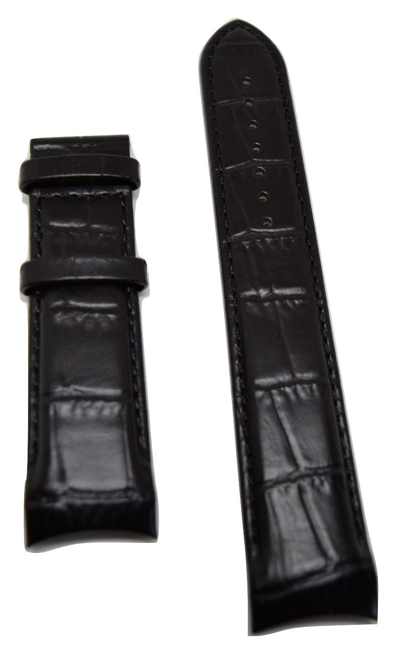 Tissot Couturier 22mm T035410A Black Leather Watch Band - WATCHBAND EXPERT
