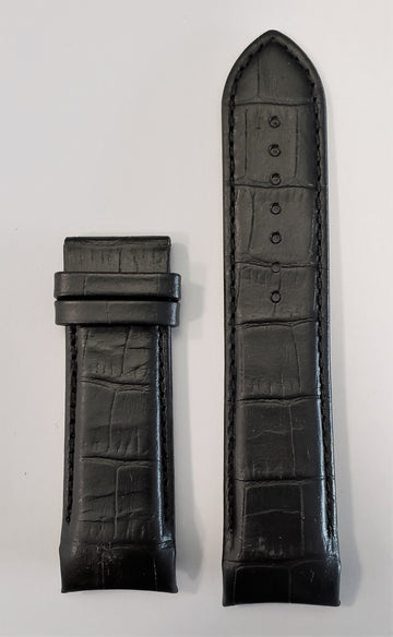 Tissot Couturier 24mm T035614A Black Leather Watch Band - WATCHBAND EXPERT