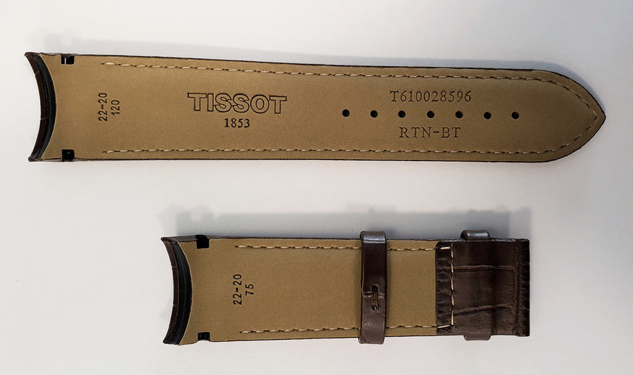 Tissot Couturier 22mm T035428A Brown Leather Watch Band - WATCHBAND EXPERT