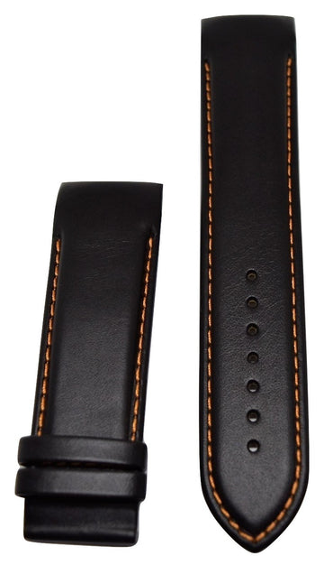 Tissot Couturier 24mm XL (80-130) Black Leather Watch Band - WATCHBAND EXPERT