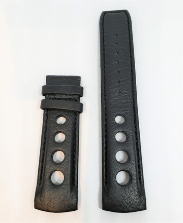 Tissot PRS-516 Model # T044614A Black Leather 22mm Watch Band - WATCHBAND EXPERT