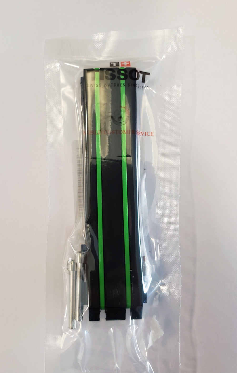 Tissot T-Race Nicky Hayden Black Green Rubber Band Strap For T092417A - WATCHBAND EXPERT