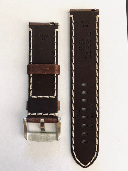 Tissot T116410A / T116617A 22mm Brown Leather Band Strap | W.B.E