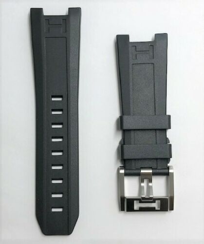 Hamilton Khaki Navy SUB H787160 Black Rubber Replacement Strap - WATCHBAND EXPERT